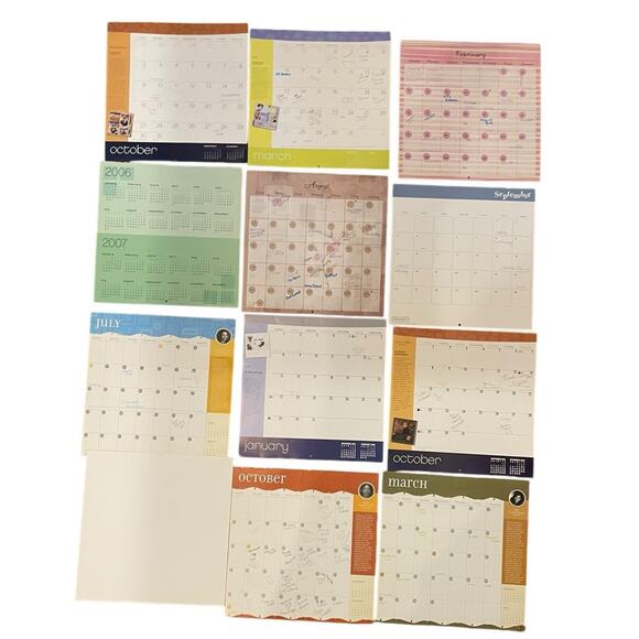 Lot Of 12 Scrapbook Layout Pages 12”X12” Premade Calendar Holidays All Ocassion - Picture 6 of 8